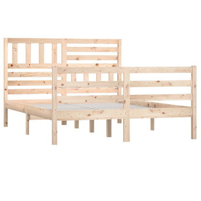 Estrutura de cama casal 135x190 cm madeira maciça