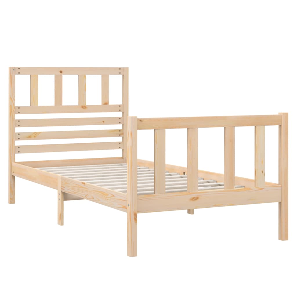 Estrutura de cama pequena solteiro 75x190 cm madeira maciça