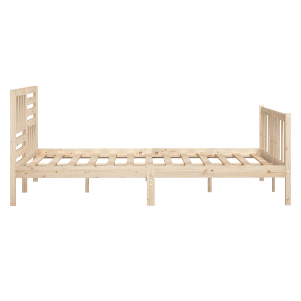 Estrutura de cama casal 135x190 cm madeira maciça