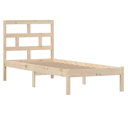 Estrutura de cama pequena solteiro 75x190 cm madeira maciça