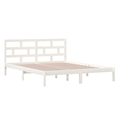 Estrutura cama pequena casal 120x190 cm pinho maciço branco