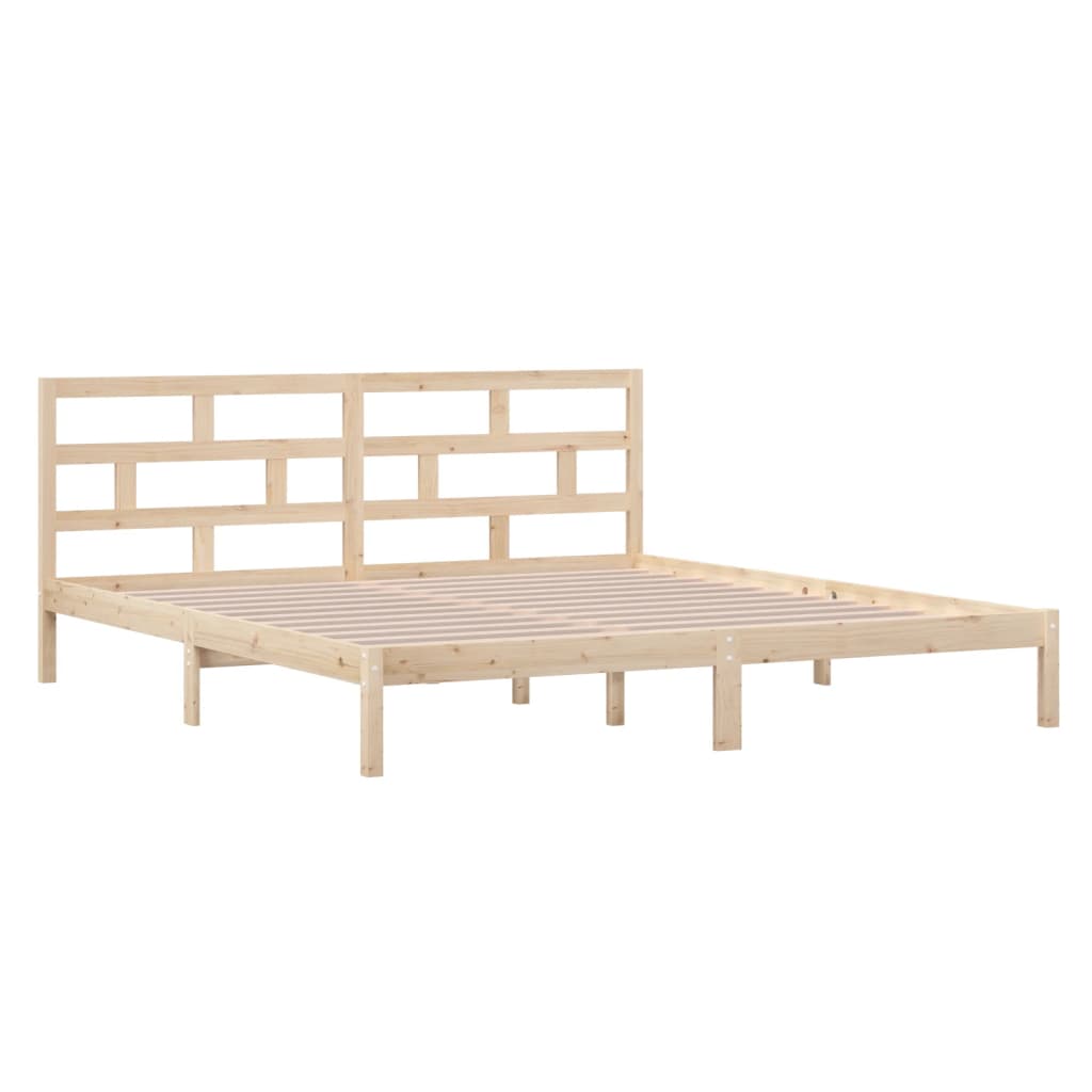 Estrutura de cama 140x190 cm pinho maciço