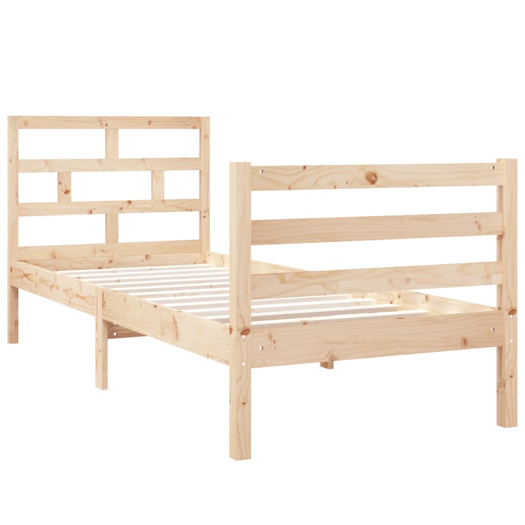 Estrutura de cama pequena solteiro 75x190 cm madeira maciça