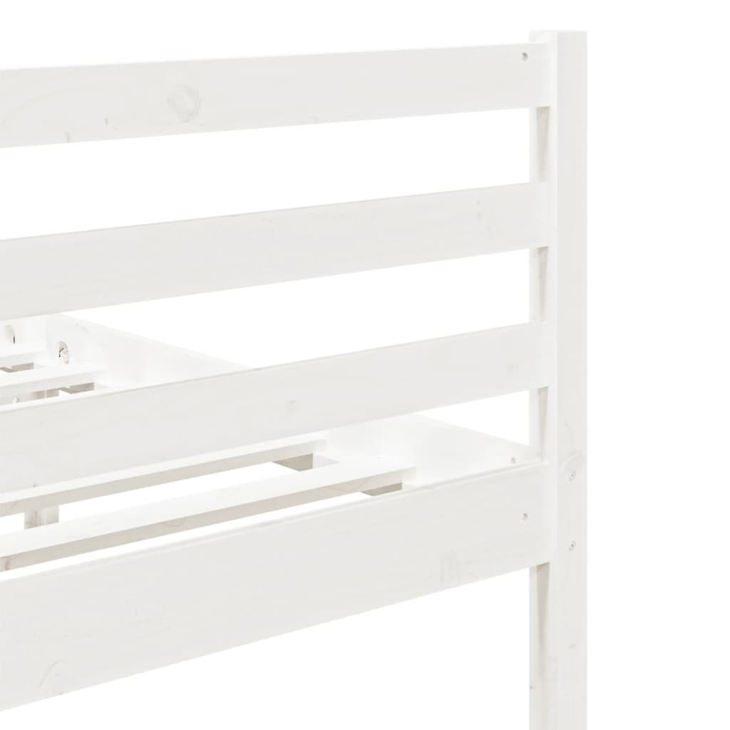 Estrutura cama pequena solteiro 75x190 cm madeira maciça branco