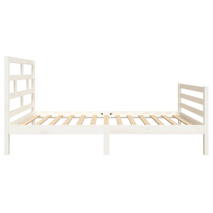 Estrutura de cama 90x200 cm madeira de pinho maciça branco