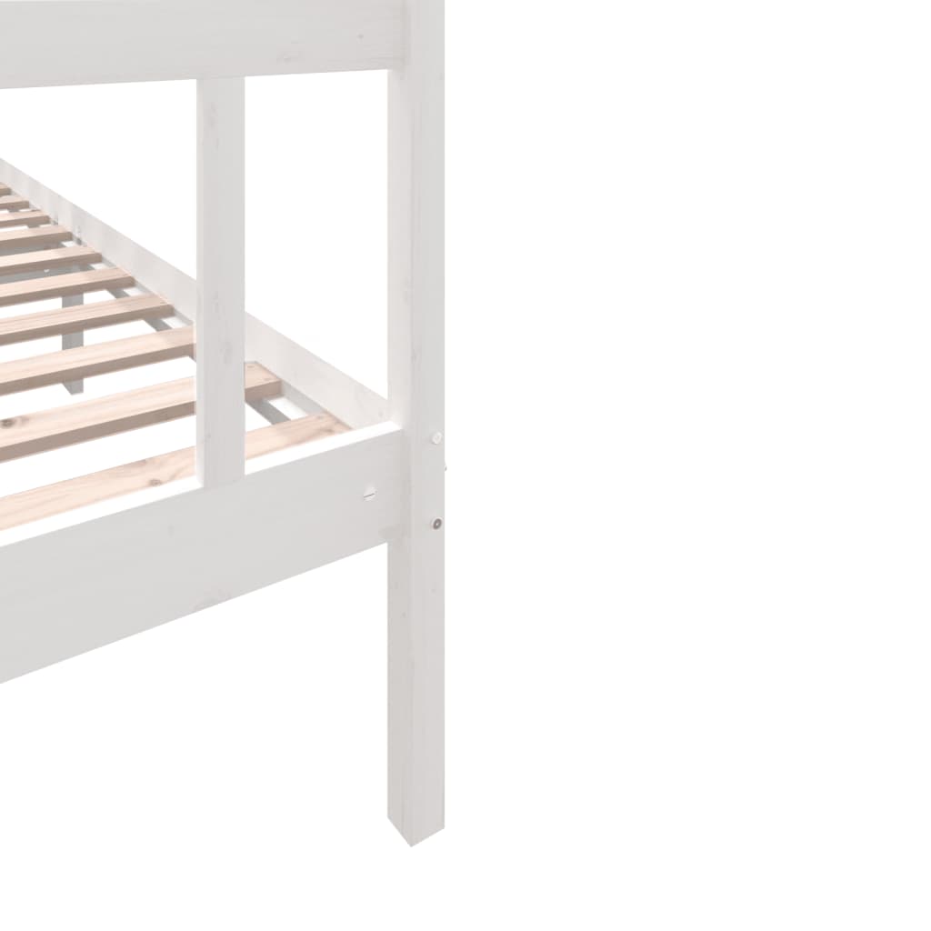 Estrutura de cama super king 180x200 cm pinho maciço branco