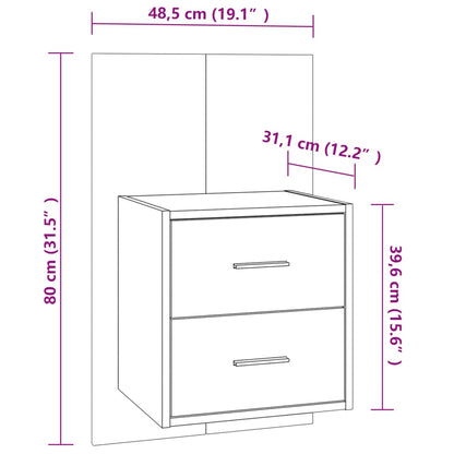 Mesa de cabeceira montagem na parede branco