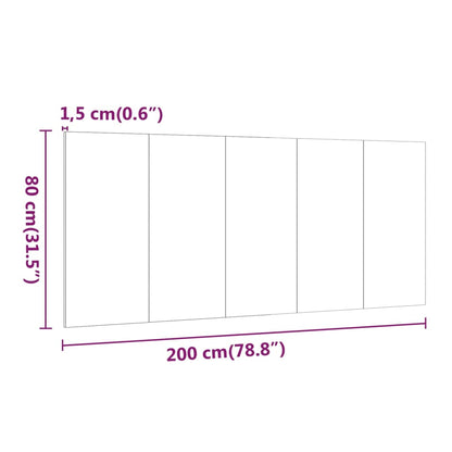 Cabeceira cama 200x1,5x80 cm derivados madeira cimento cinzento