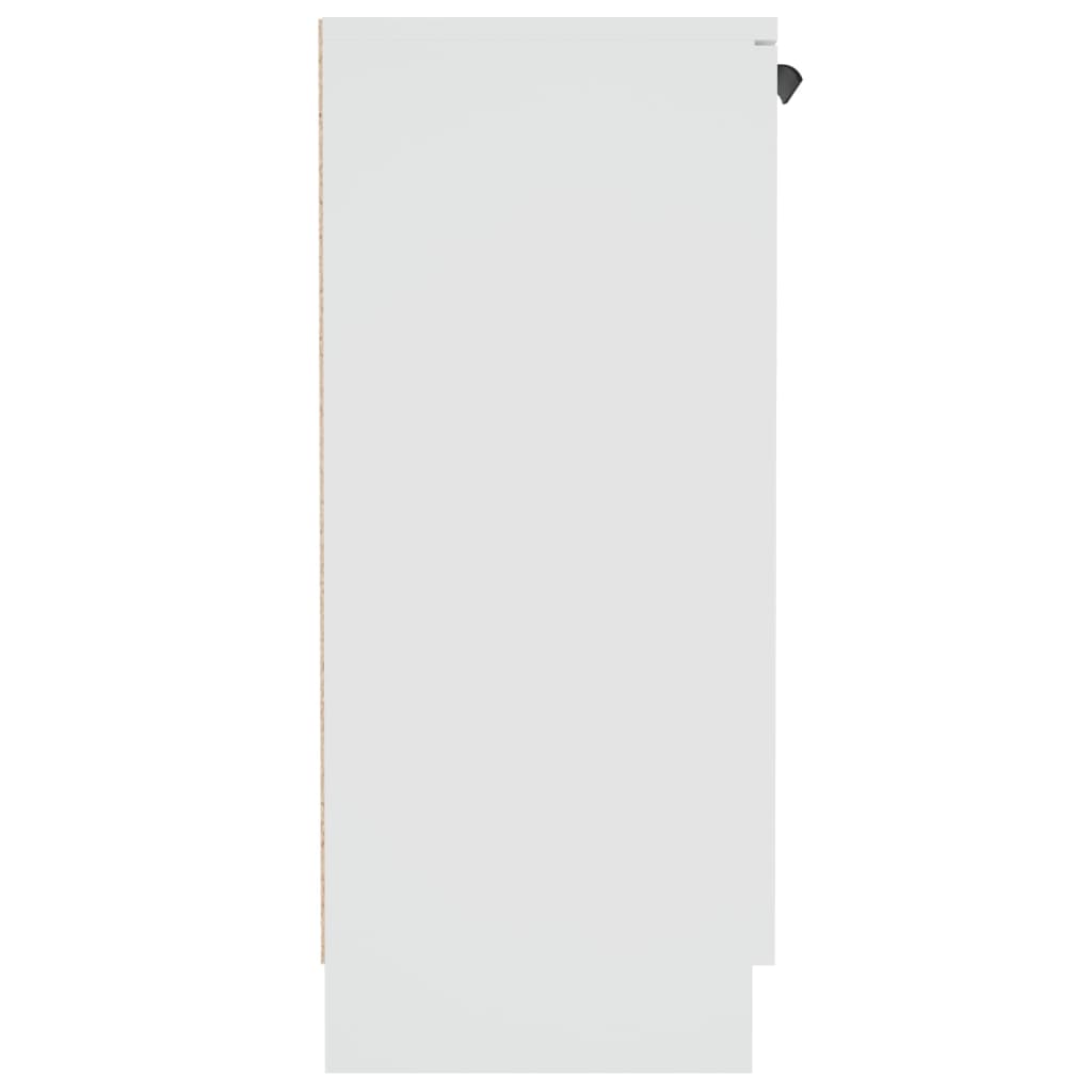 Aparador Flix - Com 2 Portas - Cor Branco - 60x30x70 cm - Em Madeira Processada - Design Minimalista