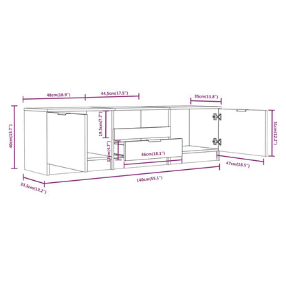 Móvel de TV Flix de 140cm - Branco - Design Moderno