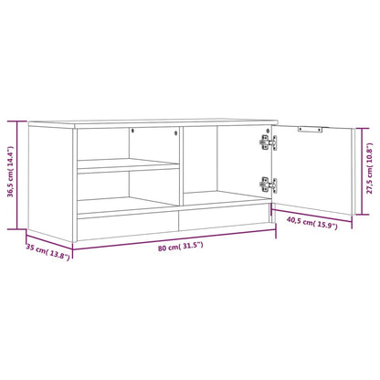 Móveis para TV 2 pcs 80x35x36,5 cm madeira processada preto