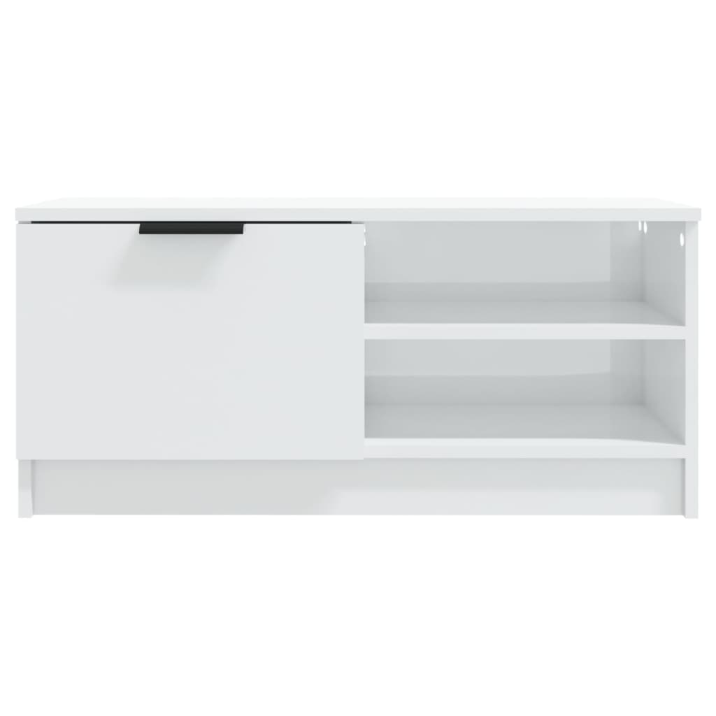 Móveis TV 2pcs 80x35x36,5cm derivados madeira branco brilhante