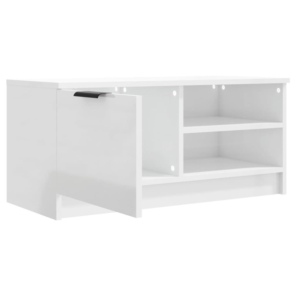 Móveis TV 2pcs 80x35x36,5cm derivados madeira branco brilhante