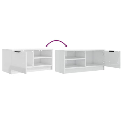 Móveis TV 2pcs 80x35x36,5cm derivados madeira branco brilhante