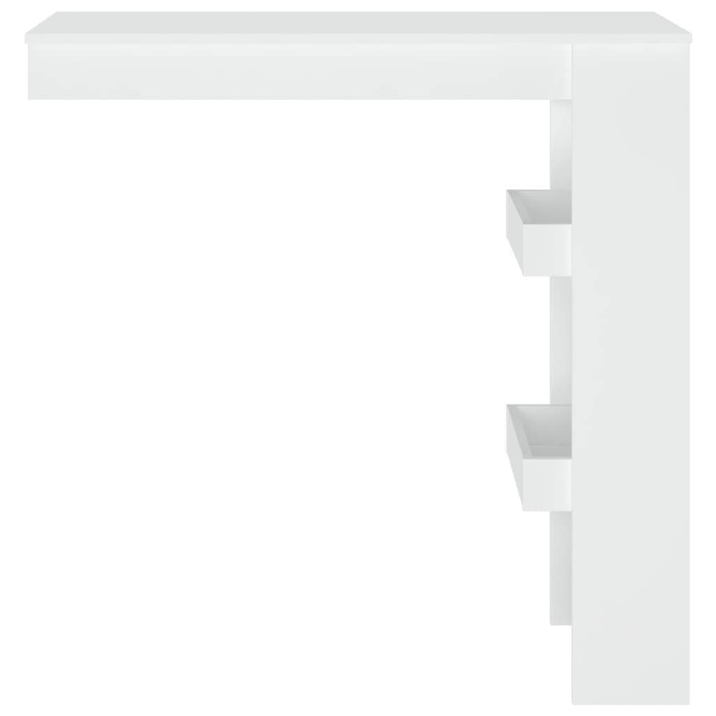 Mesa de bar p/ parede 102x45x103,5 cm derivados madeira branco