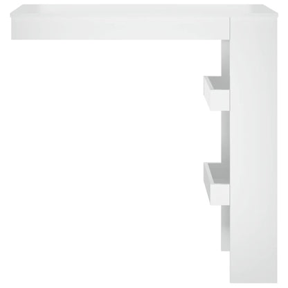 Mesa bar parede 102x45x103,5cm derivados madeira branco brilh.