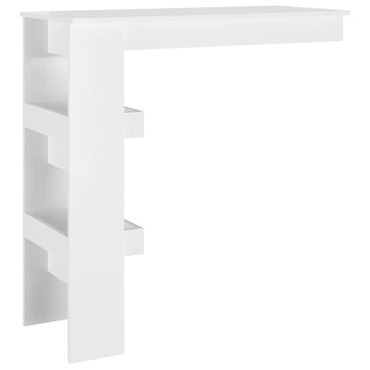 Mesa bar parede 102x45x103,5cm derivados madeira branco brilh.