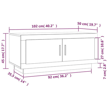 Mesa de centro 102x50x45 cm derivados de madeira branco