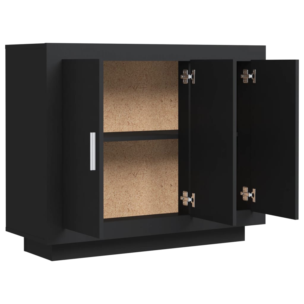 Aparador Davi de 3 Portas de 92cm - Preto - Design Moderno