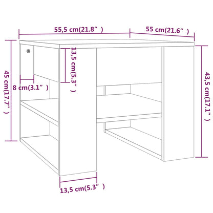 Mesa centro 55,5x55x45 cm derivados de madeira sonoma cinzento