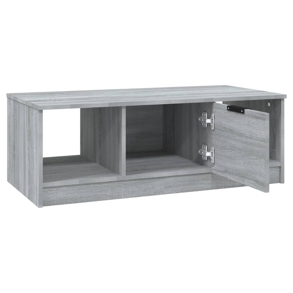 Mesa de centro 102x50x36cm derivados de madeira cinzento sonoma