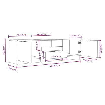 Móvel de TV Flix de 140cm - Cinzento - Design Moderno