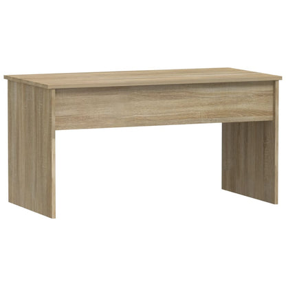 Mesa de Centro Beira Elevatória de 102 cm - Carvalho - Design Moderno