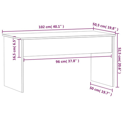 Mesa de Centro Beira Elevatória de 102 cm - Carvalho - Design Moderno