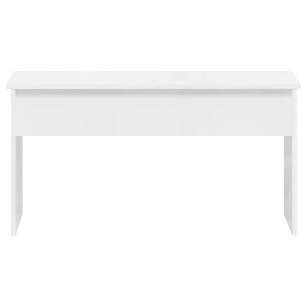 Mesa de Centro Beira Elevatória de 102 cm - Branco Brilhante - Design Moderno