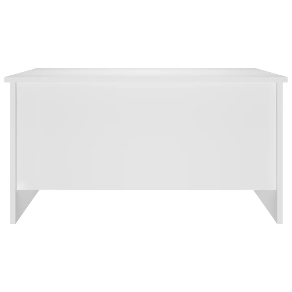 Mesa de Centro Beira Elevatória de 80 cm - Branco - Design Moderno