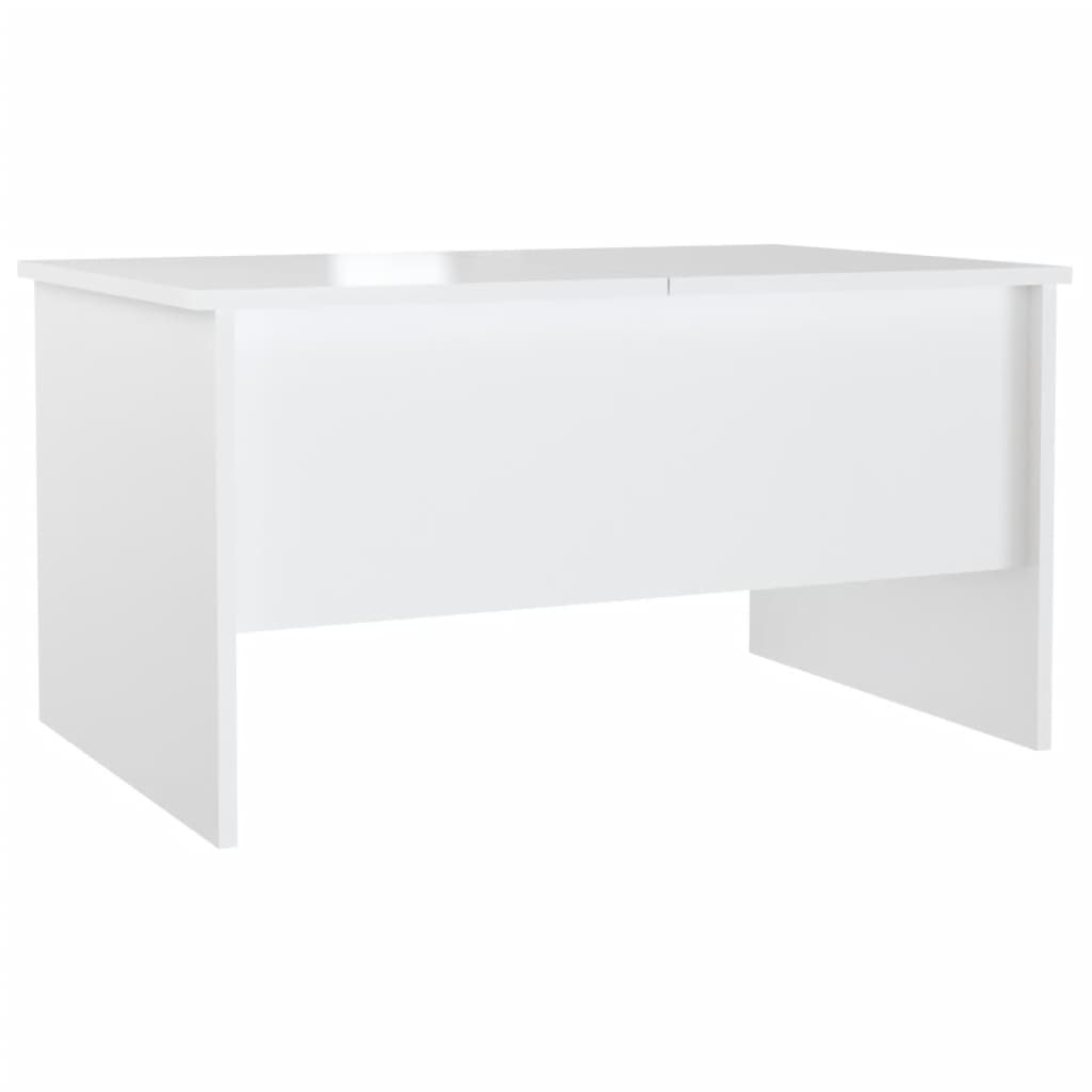 Mesa de Centro Guarda Elevatória - Branco Brilhante - Design Moderno