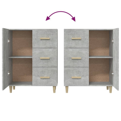 Aparador Luise com 3 Gavetas e 1 Porta - Cinzento Cimento - Design Nórdico