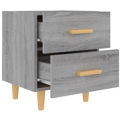 Mesa de Cabeceira Rytus com 2 Gavetas - Cinzento Sonoma - Design Nórdico