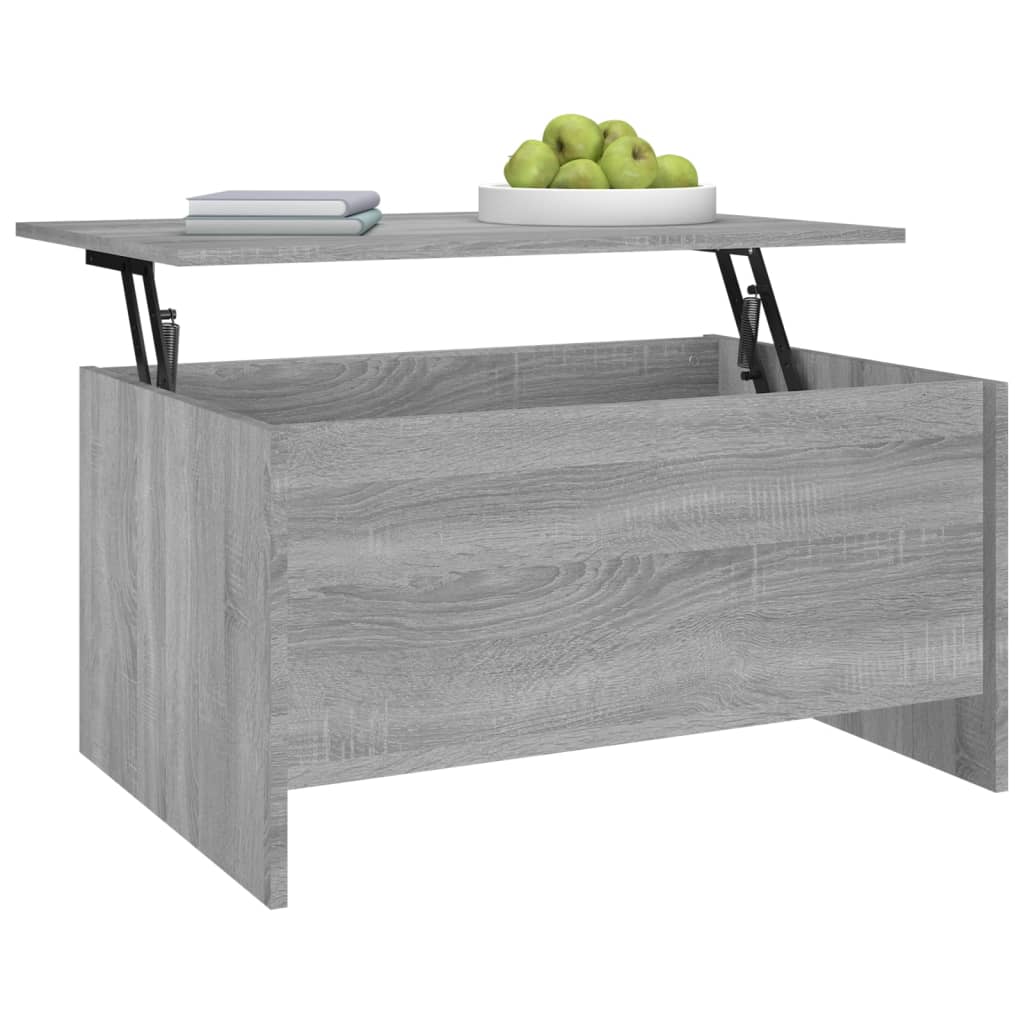 Mesa de Centro Beira Elevatória de 80 cm - Cinzento - Design Moderno