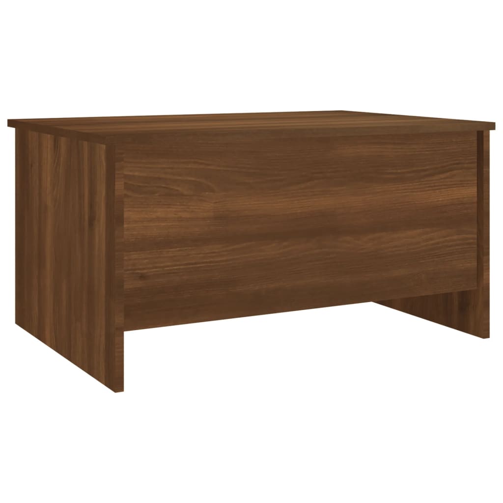 Mesa de Centro Beira Elevatória de 80 cm - Nogueira - Design Moderno