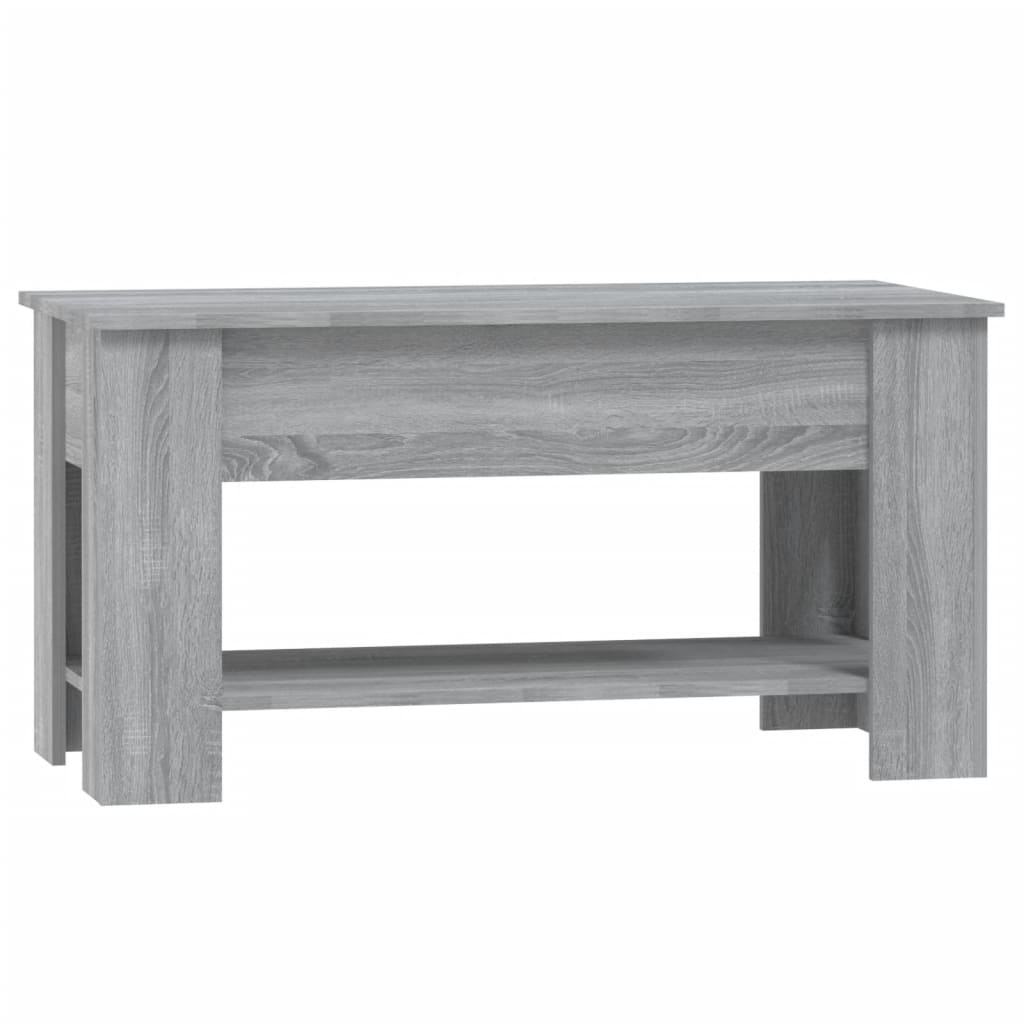 Mesa de centro 101x49x52cm derivados de madeira cinzento sonoma