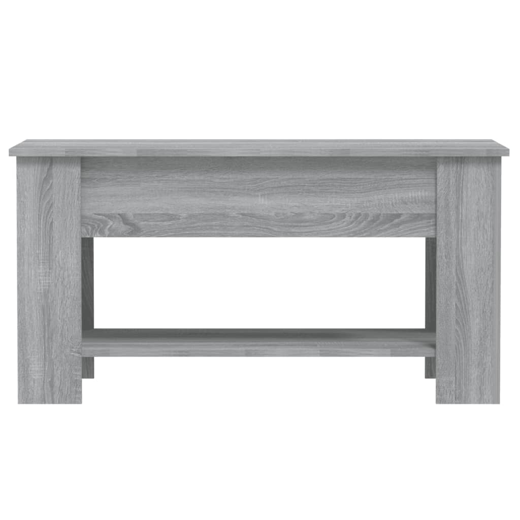 Mesa de centro 101x49x52cm derivados de madeira cinzento sonoma