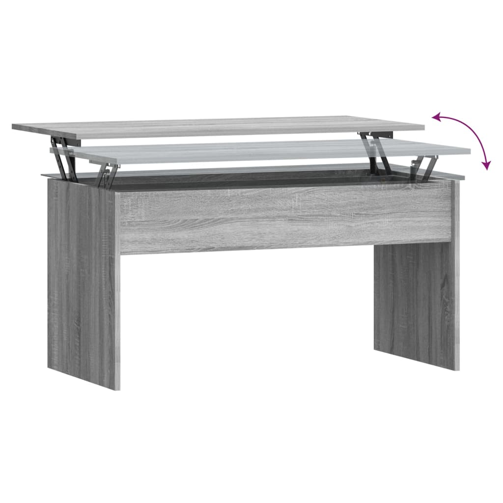 Mesa de Centro Beira Elevatória de 102 cm - Cinzento - Design Moderno