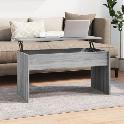 Mesa de Centro Beira Elevatória de 102 cm - Cinzento - Design Moderno