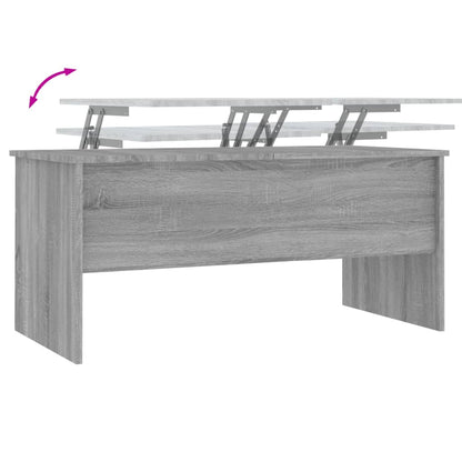 Mesa de centro 102x50,5x46,5 cm madeira processada sonoma cinza