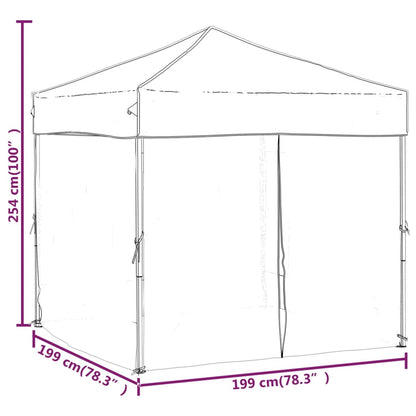 Tenda para festas dobrável com paredes laterais 2x2 m azul