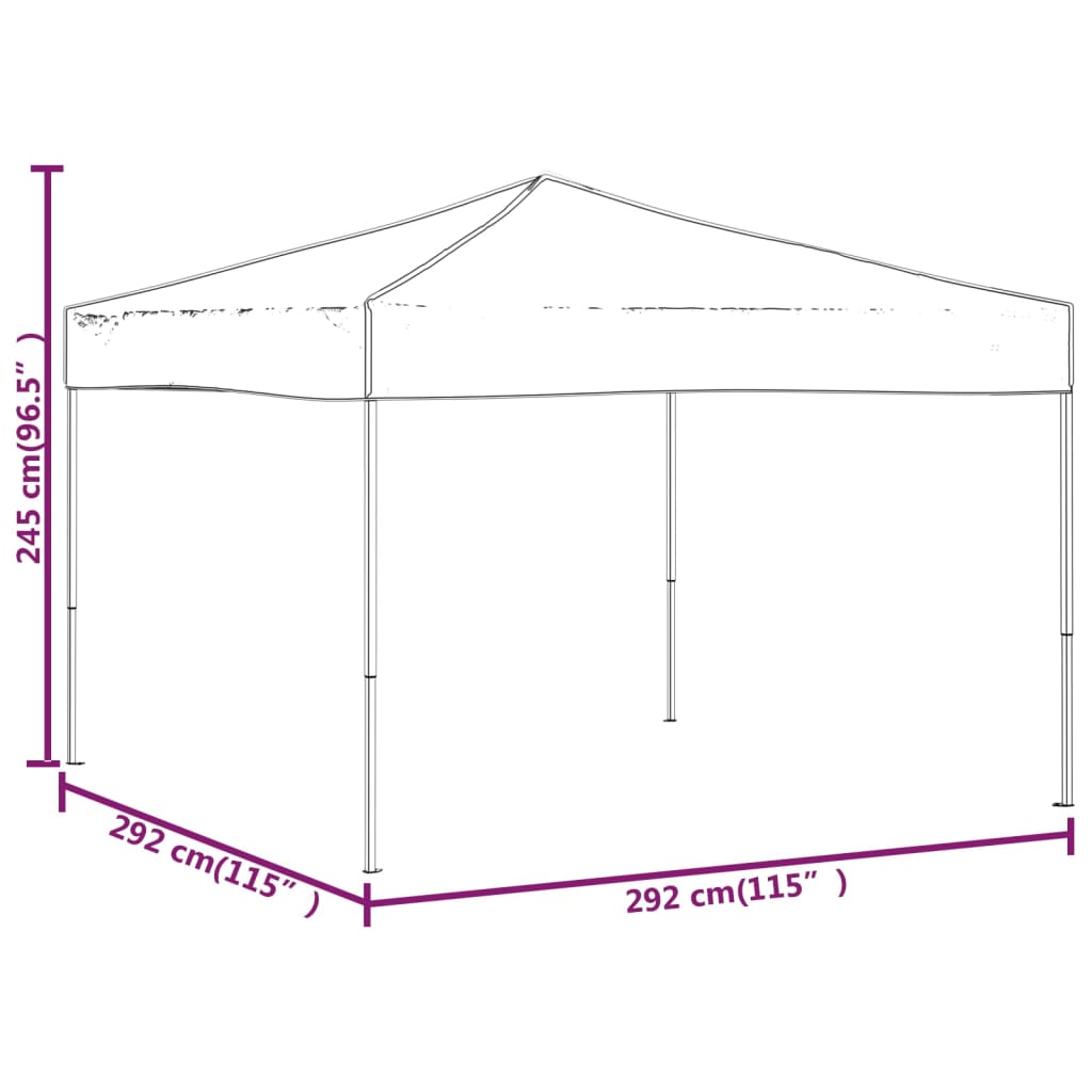 Tenda para festas dobrável 3x3 m azul