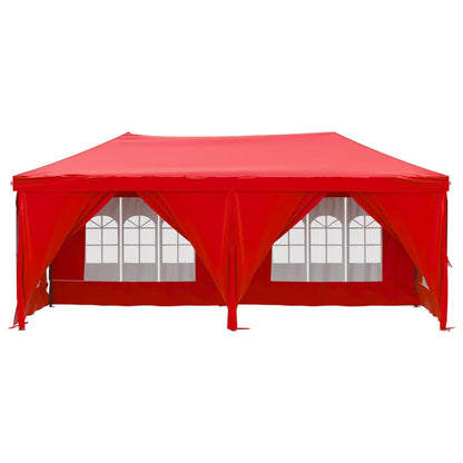 Tenda Dobrável Pop-Up Paddock Profissional Impermeável - 3x6 m - Vermelho