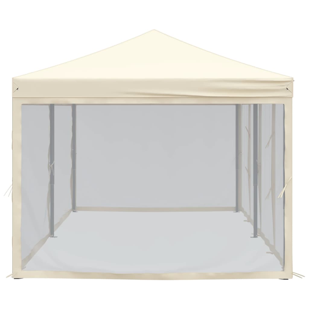 Tenda para festas dobrável com paredes laterais 3x6 m creme