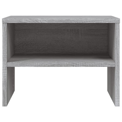 Mesa cabeceira 2 pcs 40x30x30 cm derivados madeira cinza sonoma