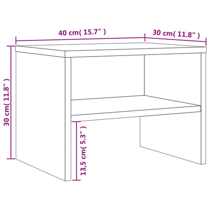 Mesa cabeceira 2 pcs 40x30x30 cm derivados madeira cinza sonoma