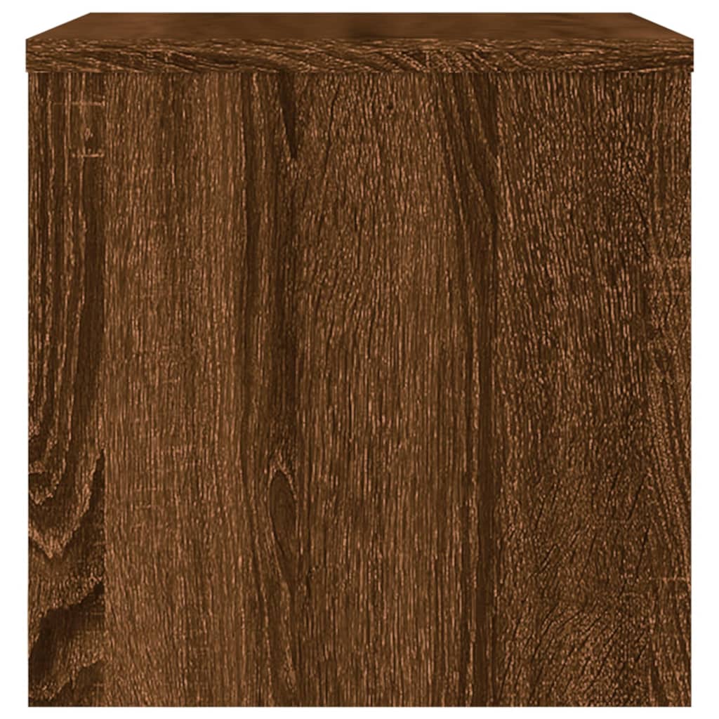 Mesa cabeceira 2pcs 40x30x30cm deriv. madeira carvalho castanho