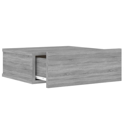 Mesa cabeceira suspensa 40x30x15 cm madeira proc. sonoma cinza