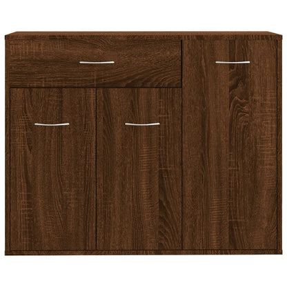 Aparador Label com 3 Portas e 1 Gaveta de 88 cm - Castanho - Design Minimalista