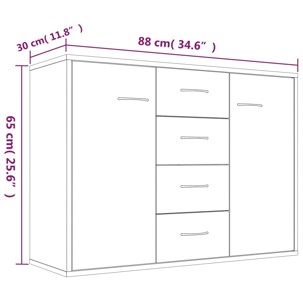 Aparador Mavie de 90 cm - Nogueira - Design Moderno